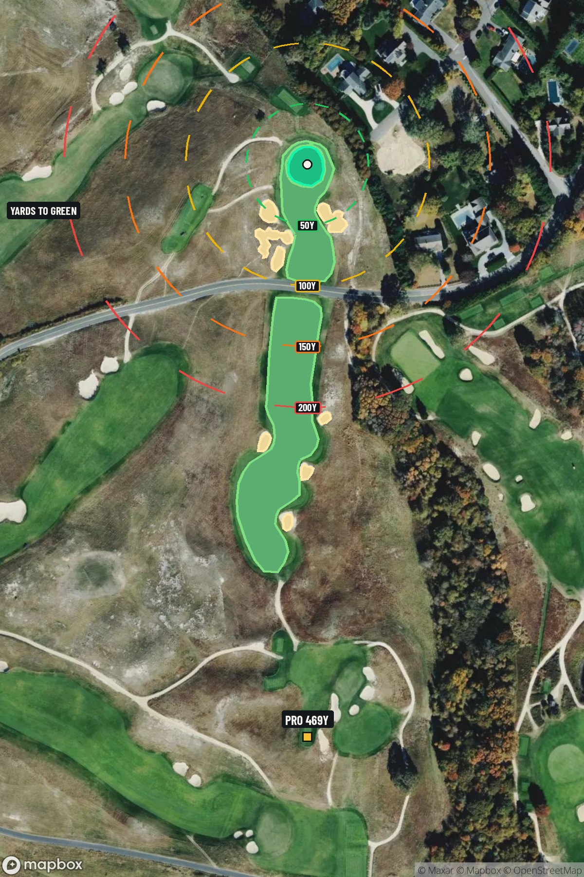 Hole 12 aerial at Shinnecock Hills Golf Club