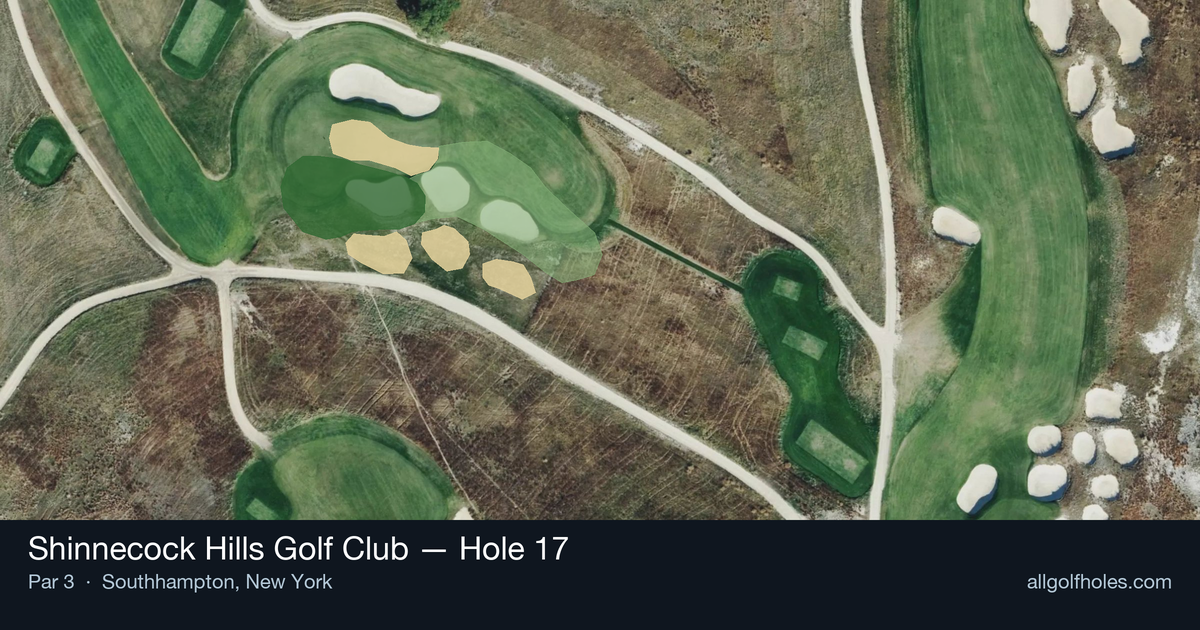 Hole 17 aerial at Shinnecock Hills Golf Club