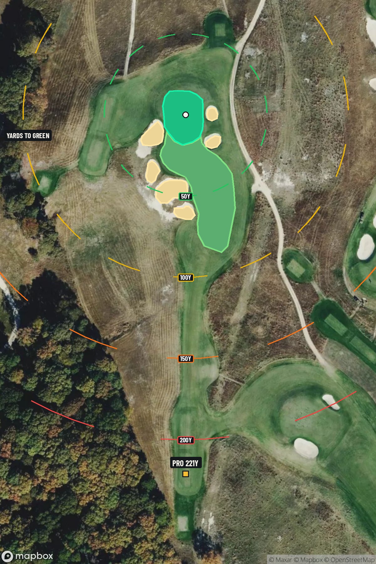 Hole 2 aerial at Shinnecock Hills Golf Club