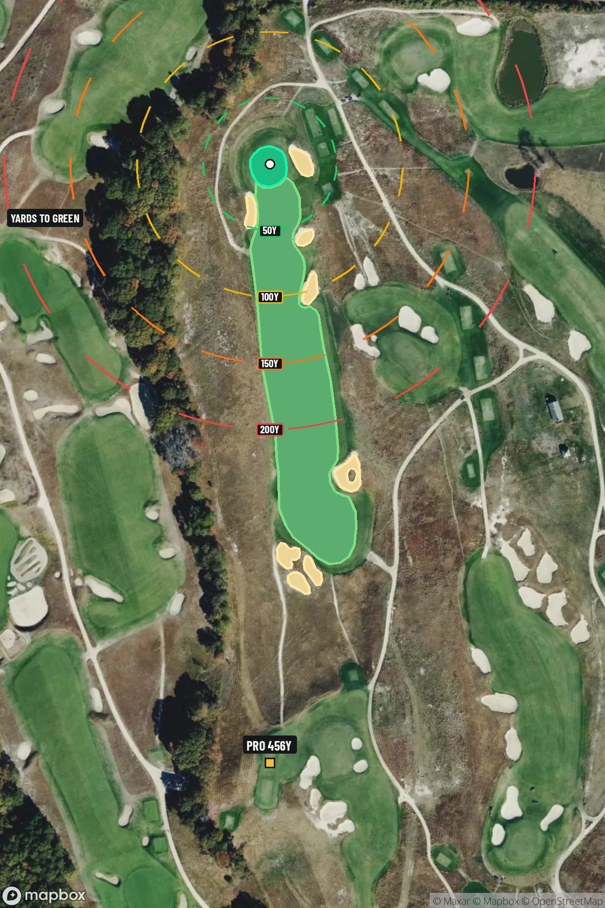 Hole 3 aerial at Shinnecock Hills Golf Club