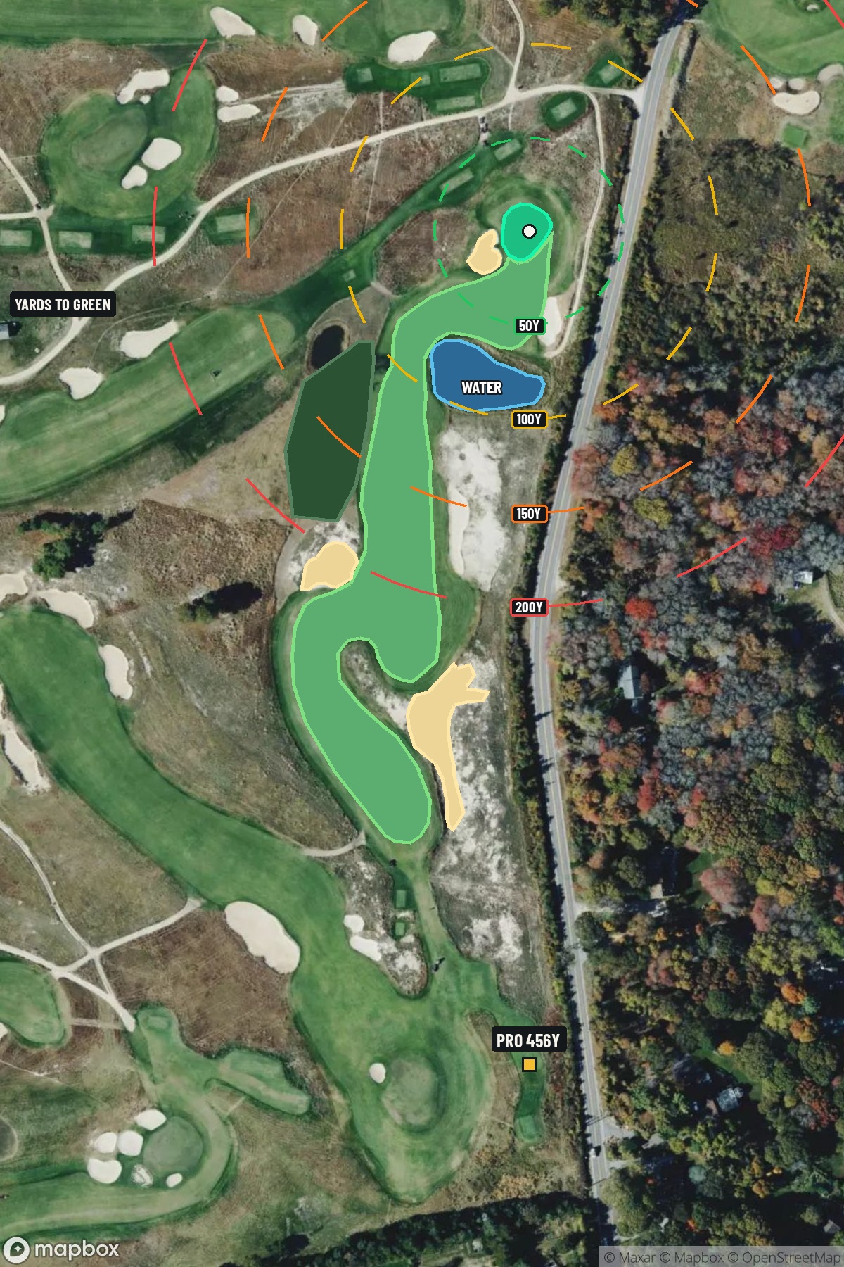 Hole 6 aerial at Shinnecock Hills Golf Club