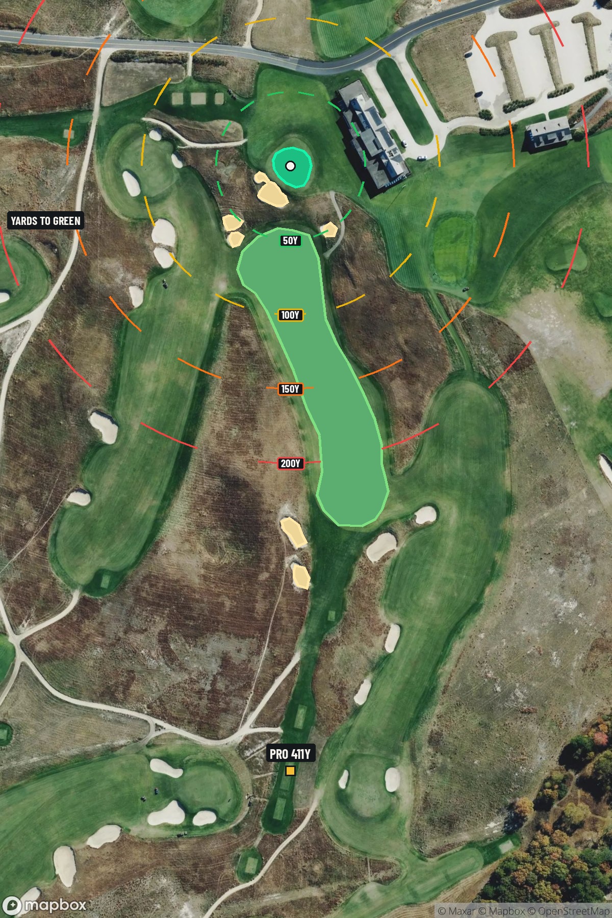 Hole 9 aerial at Shinnecock Hills Golf Club