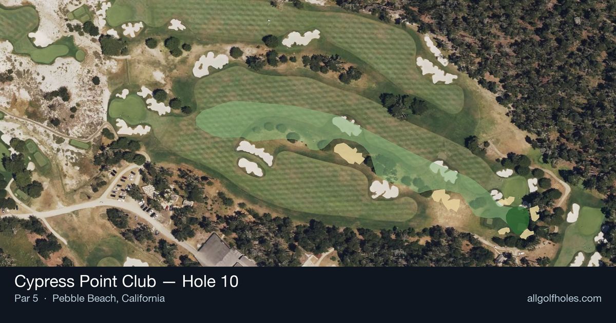 Hole 10 aerial at Cypress Point Club