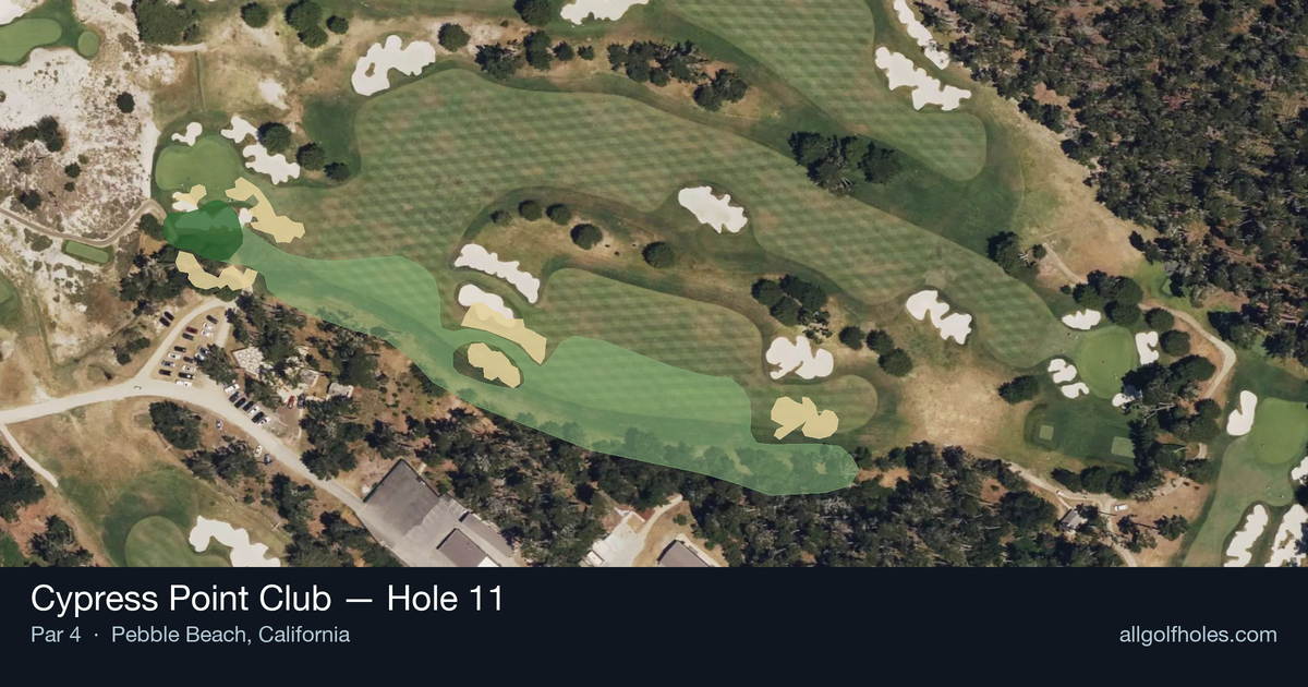 Hole 11 aerial at Cypress Point Club