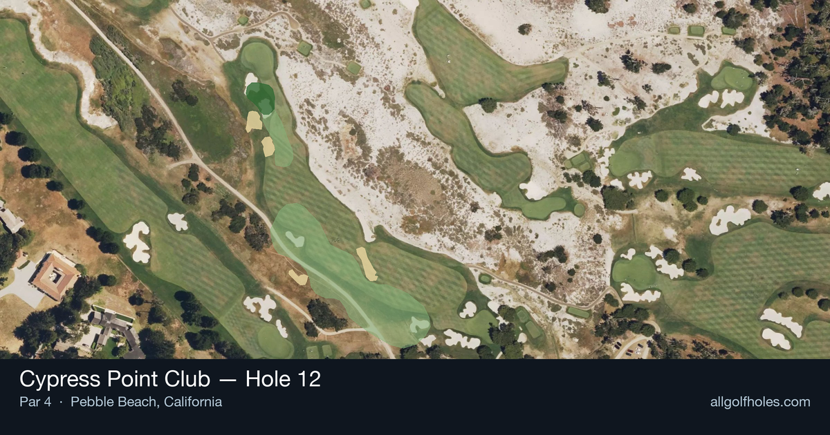 Hole 12 aerial at Cypress Point Club