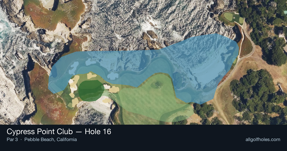 Hole 16 aerial at Cypress Point Club