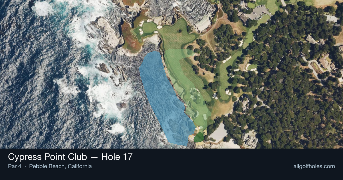 Hole 17 aerial at Cypress Point Club