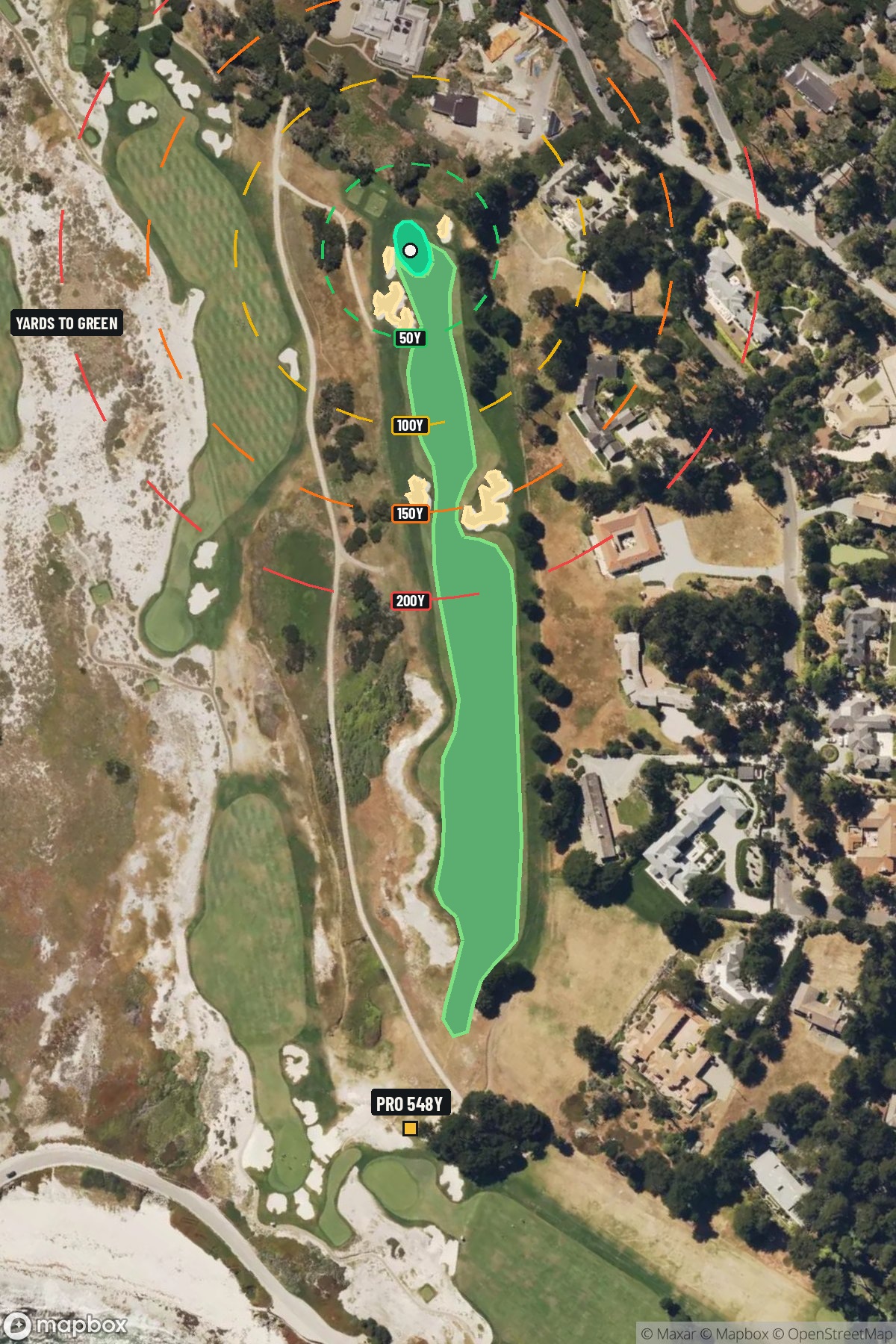Hole 2 aerial at Cypress Point Club