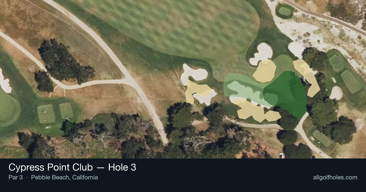 Hole 3 aerial at Cypress Point Club