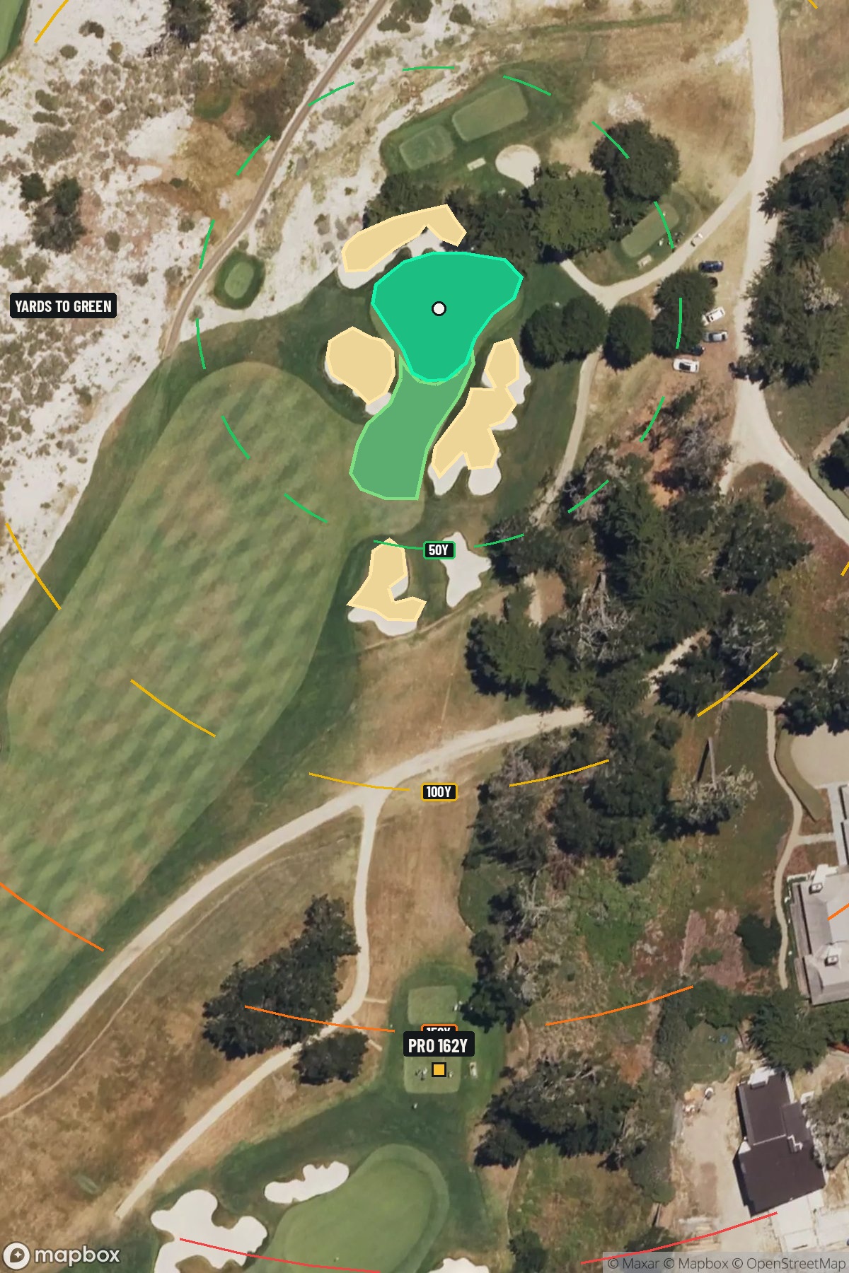 Hole 3 aerial at Cypress Point Club
