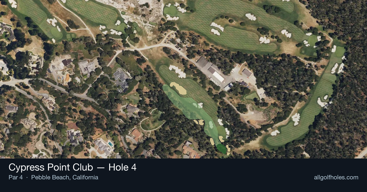 Hole 4 aerial at Cypress Point Club