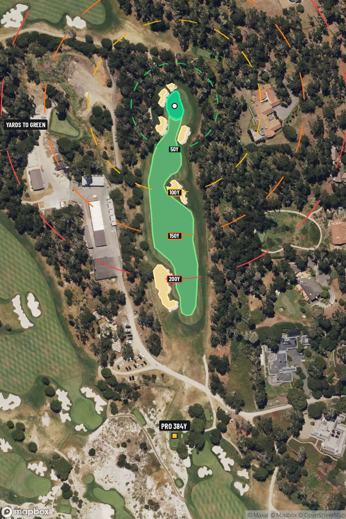 Hole 4 aerial at Cypress Point Club