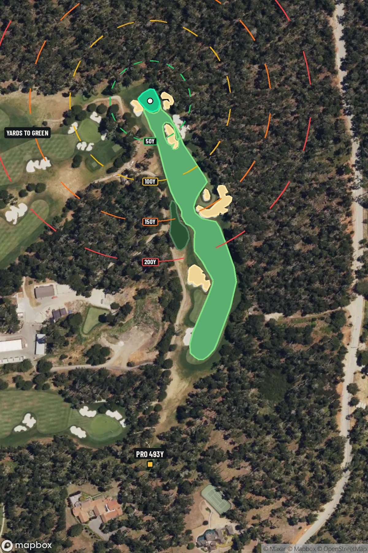 Hole 5 aerial at Cypress Point Club