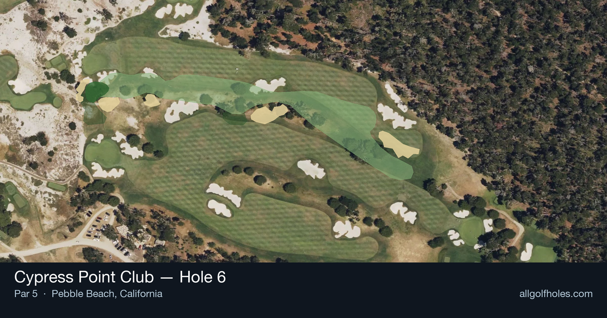 Hole 6 aerial at Cypress Point Club