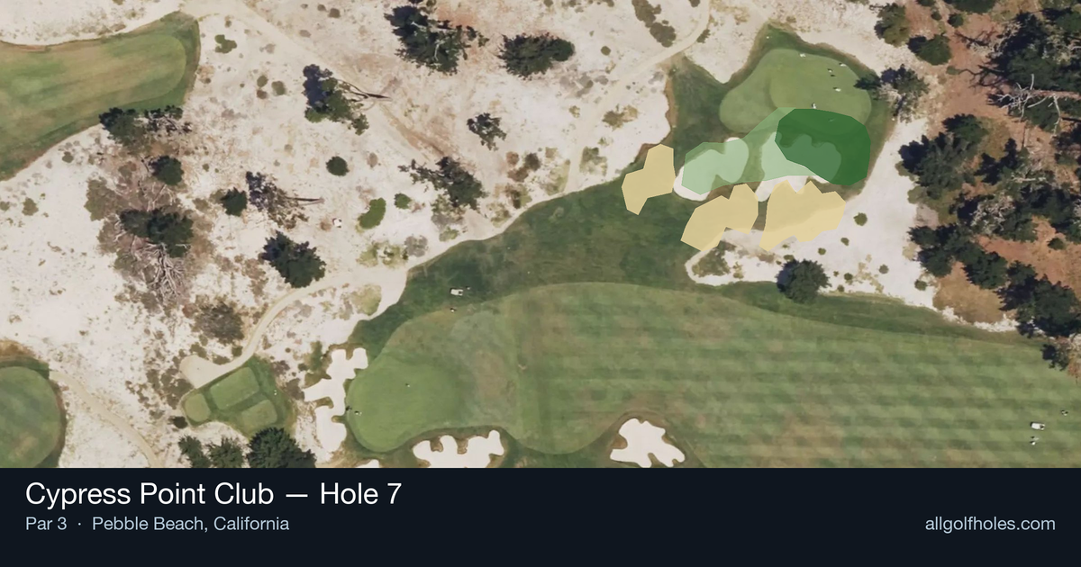 Hole 7 aerial at Cypress Point Club