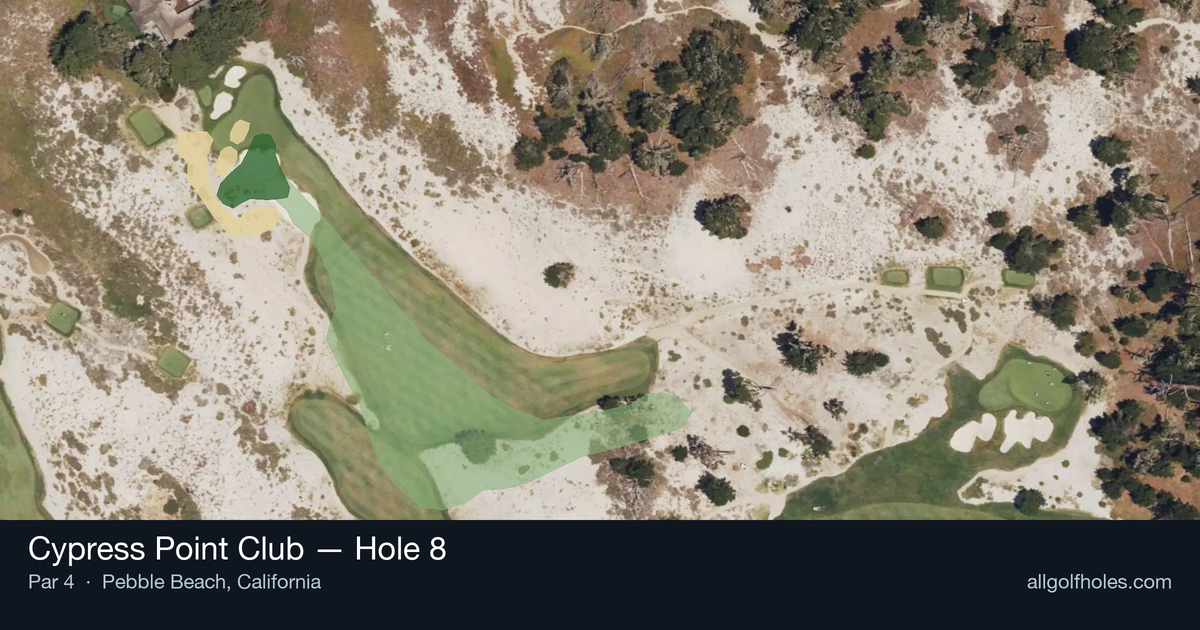 Hole 8 aerial at Cypress Point Club