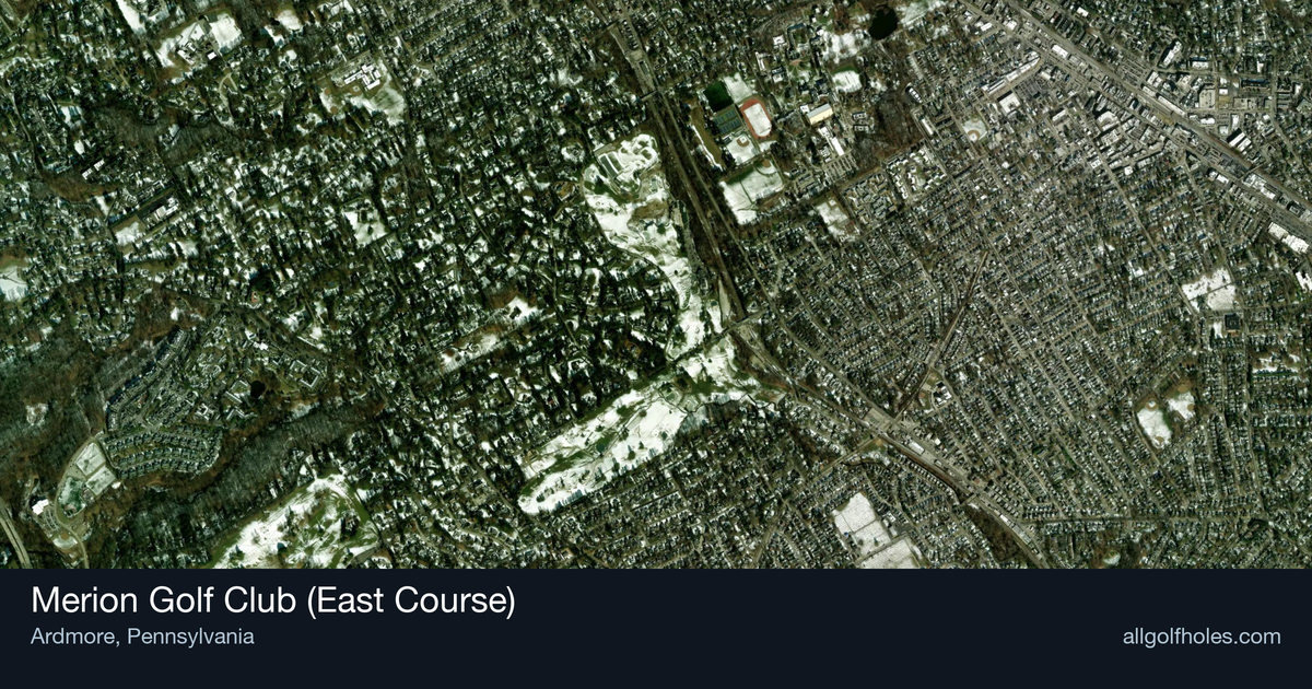 Merion Golf Club (East Course) aerial view