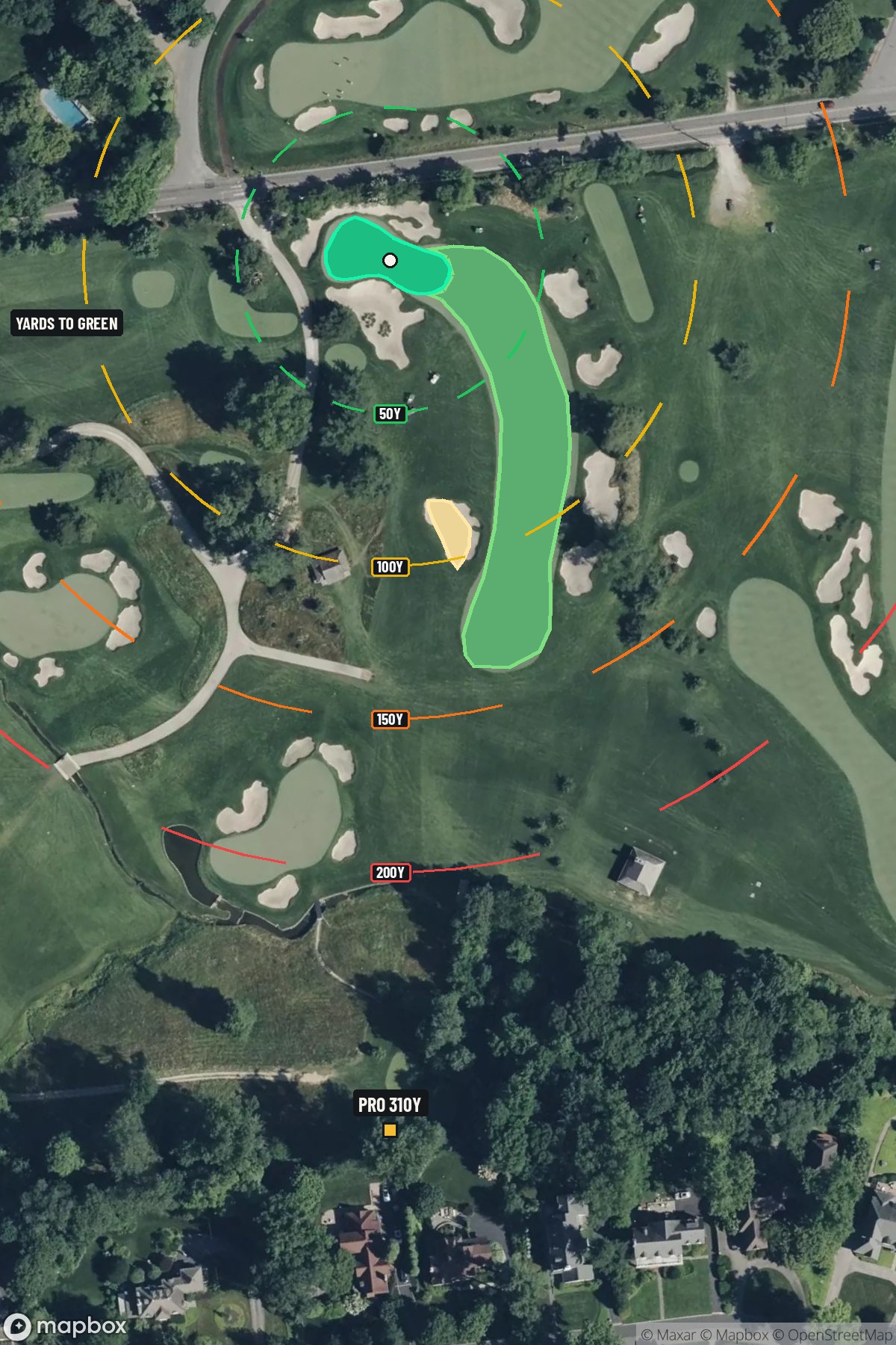 Hole 10 aerial at Merion Golf Club (East Course)