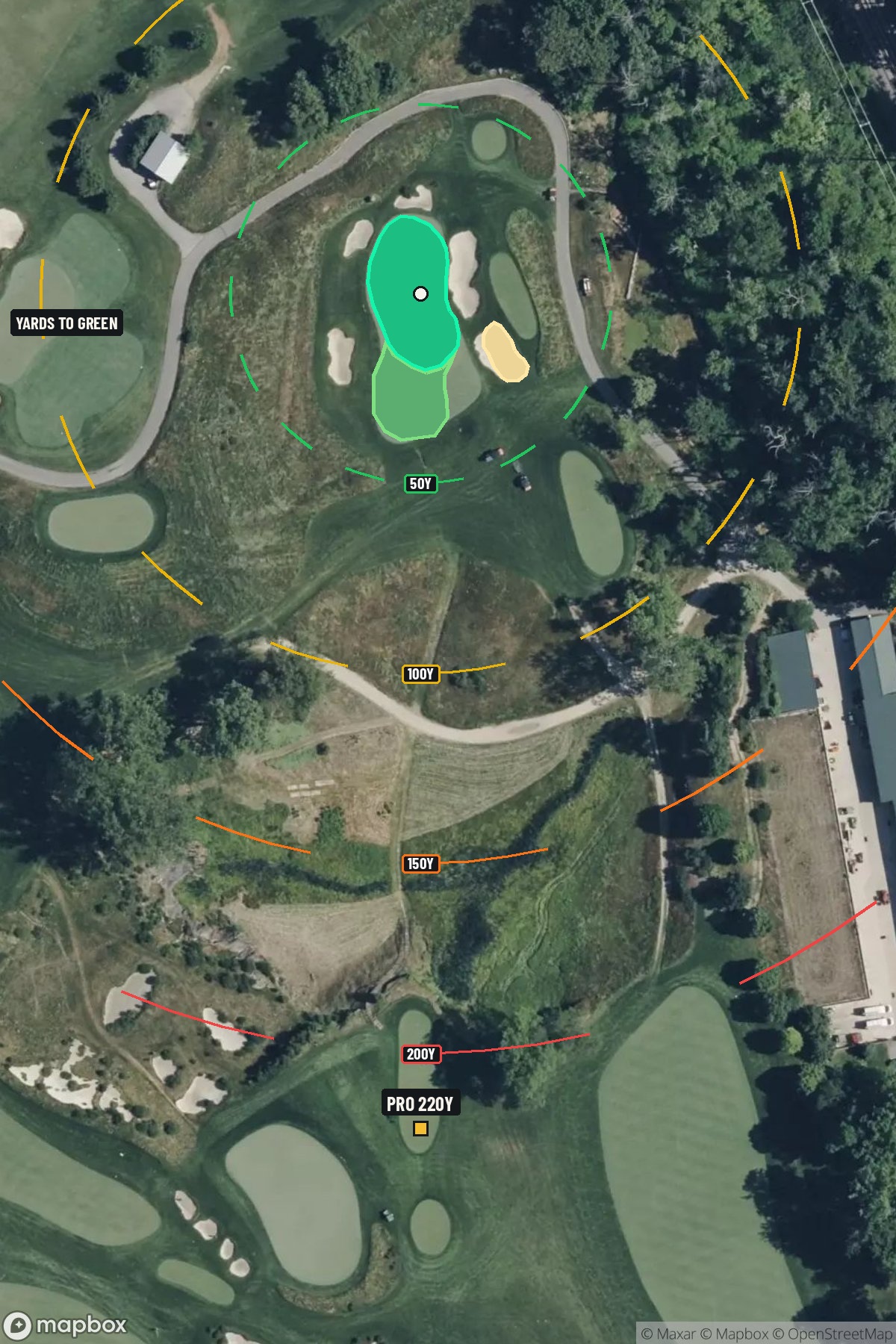 Hole 17 aerial at Merion Golf Club (East Course)