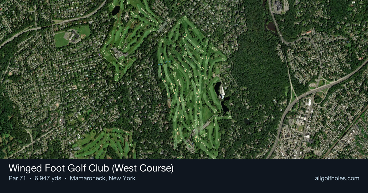 Winged Foot Golf Club (West Course) aerial view