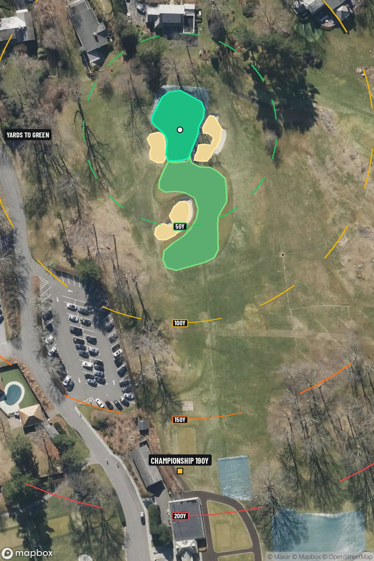 Hole 10 aerial at Winged Foot Golf Club (West Course)
