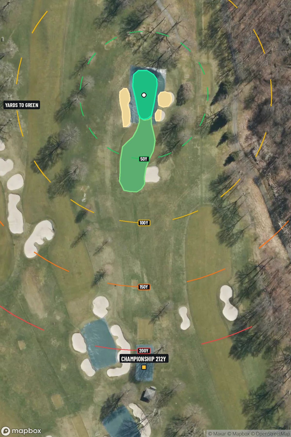 Hole 13 aerial at Winged Foot Golf Club (West Course)