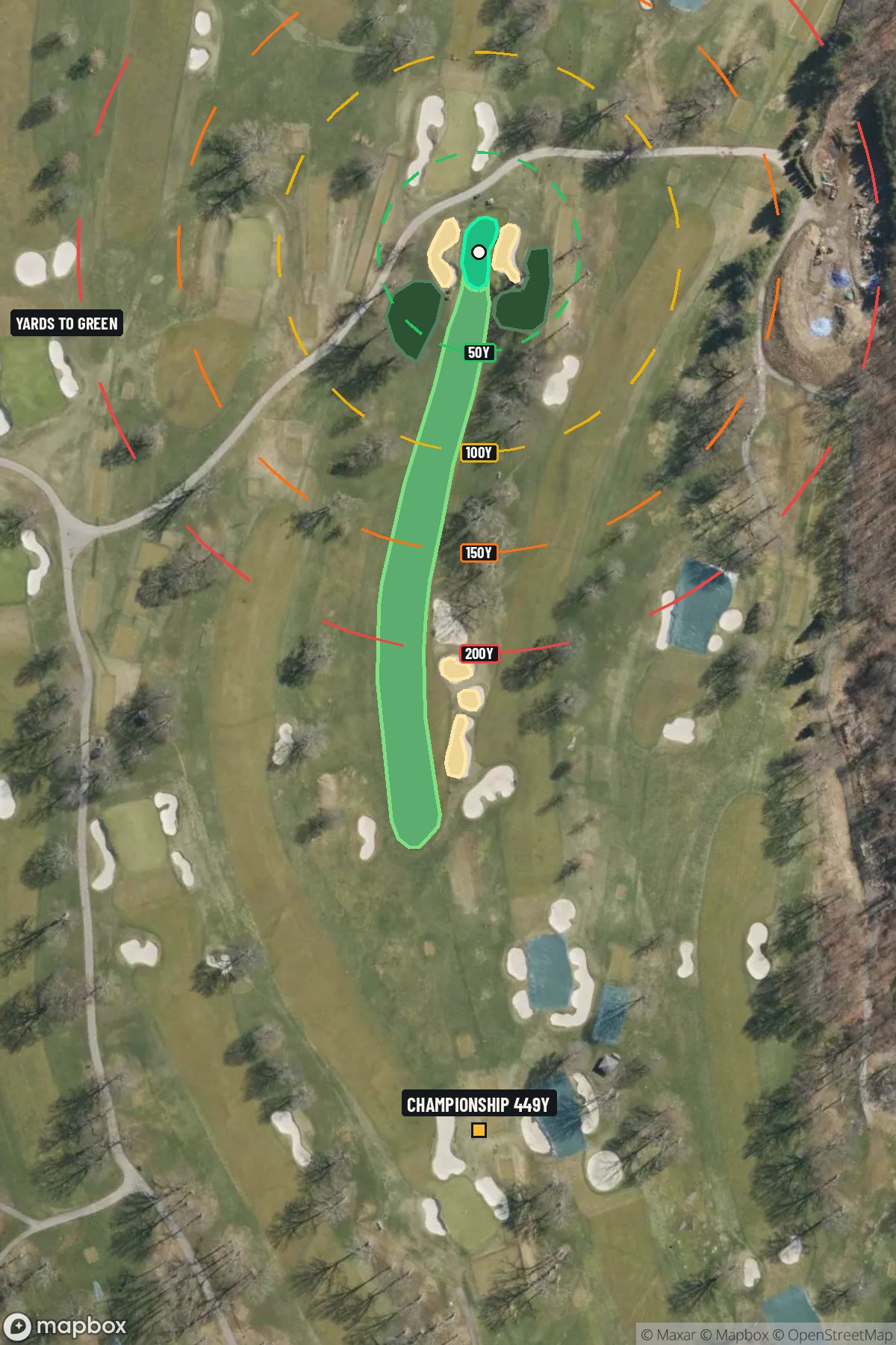 Hole 17 aerial at Winged Foot Golf Club (West Course)