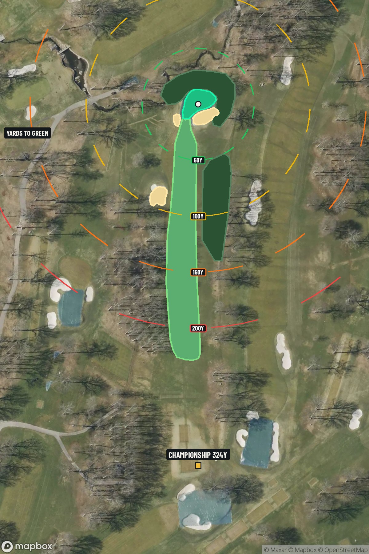 Hole 6 aerial at Winged Foot Golf Club (West Course)