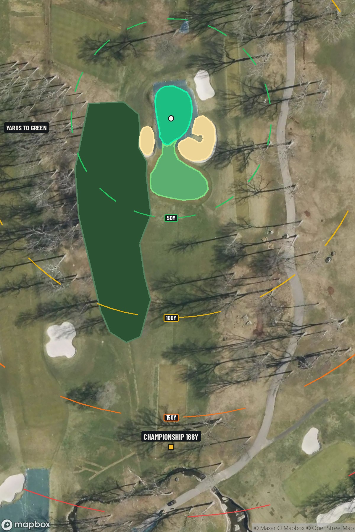 Hole 7 aerial at Winged Foot Golf Club (West Course)