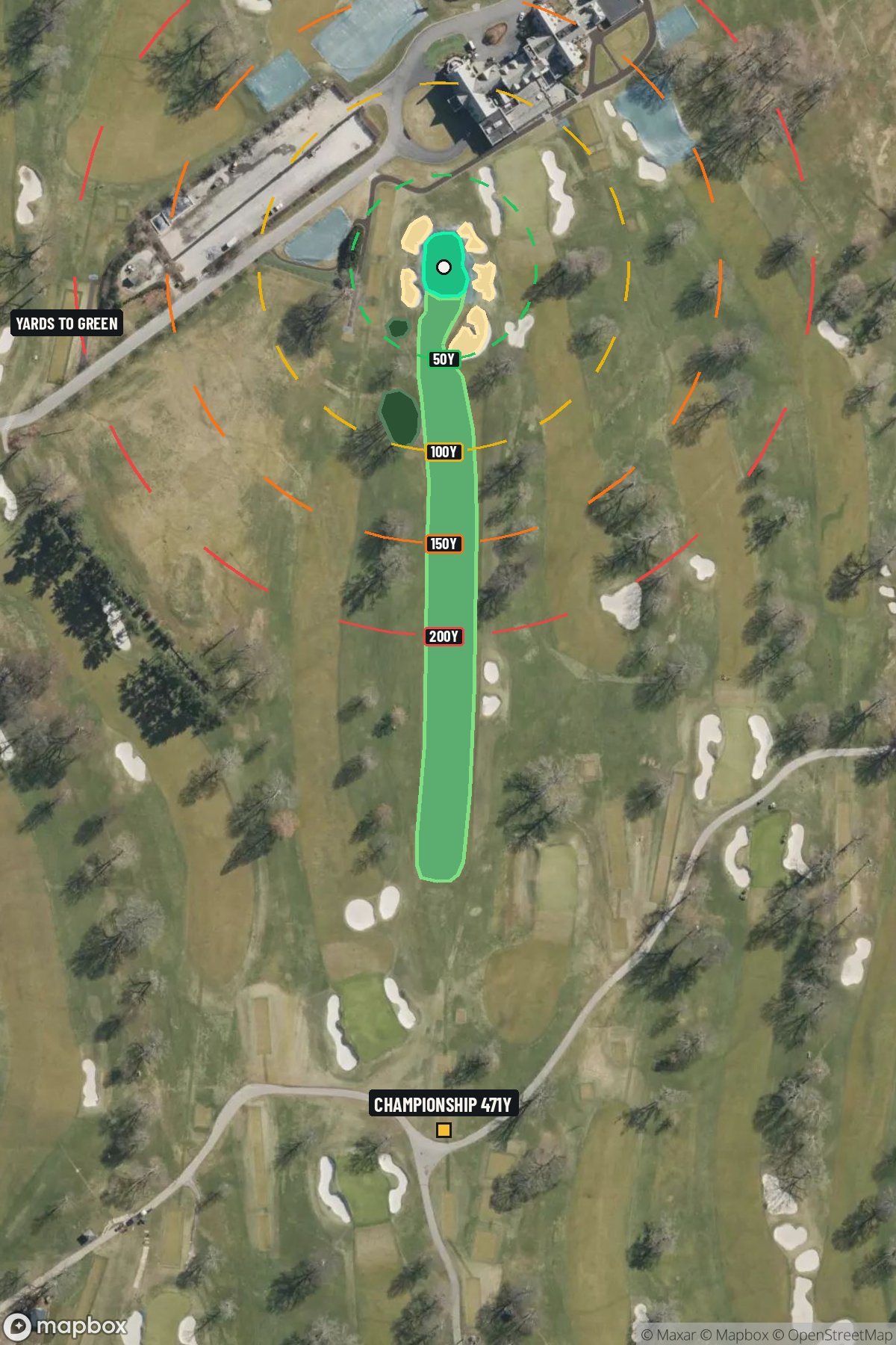 Hole 9 aerial at Winged Foot Golf Club (West Course)