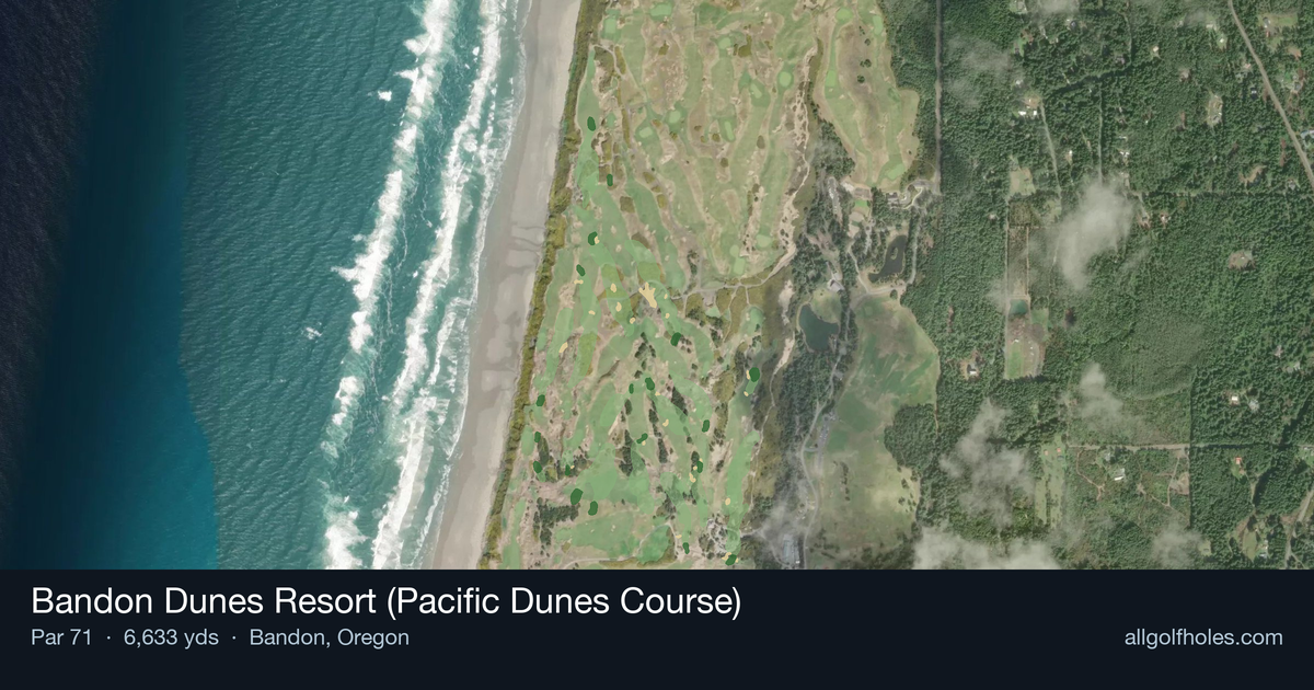Bandon Dunes Resort (Pacific Dunes Course) aerial view