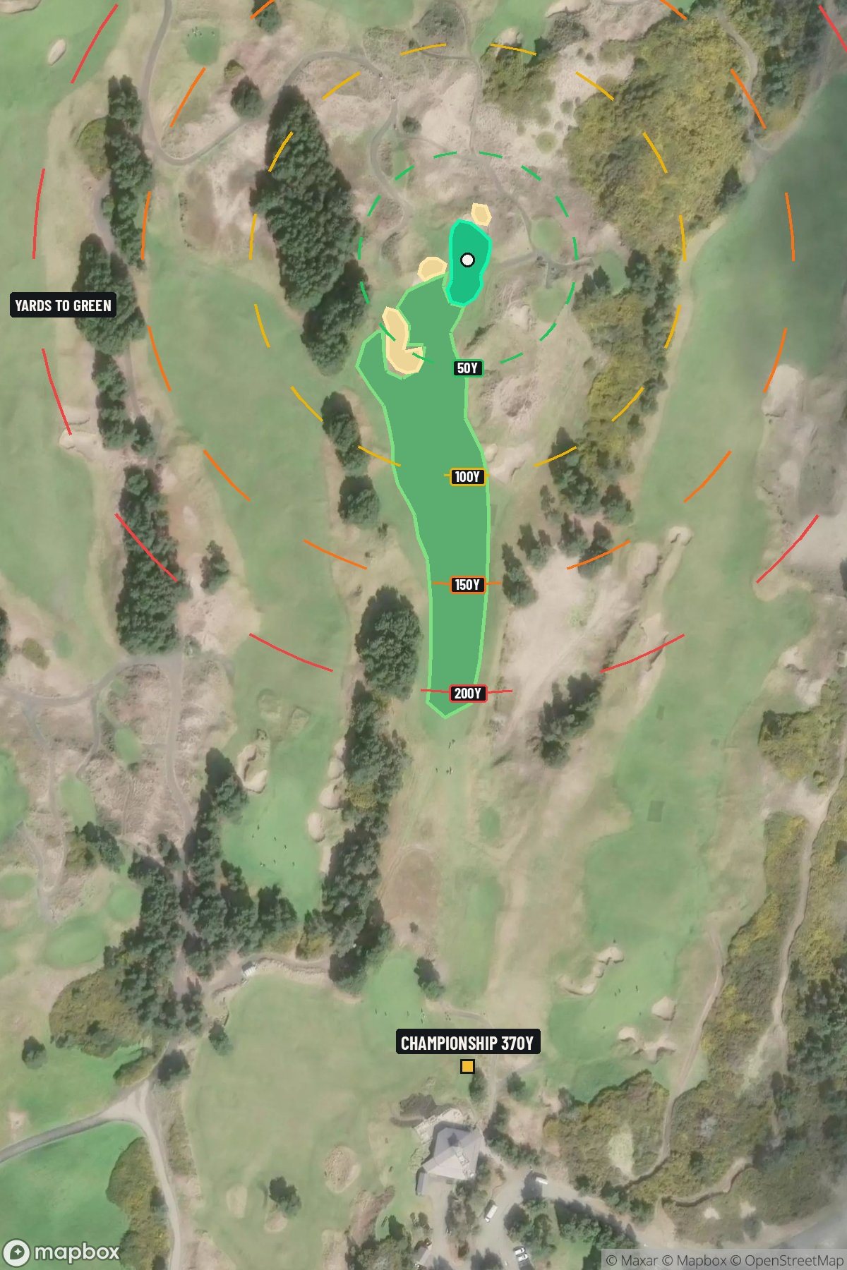 Hole 1 aerial at Bandon Dunes Resort (Pacific Dunes Course)