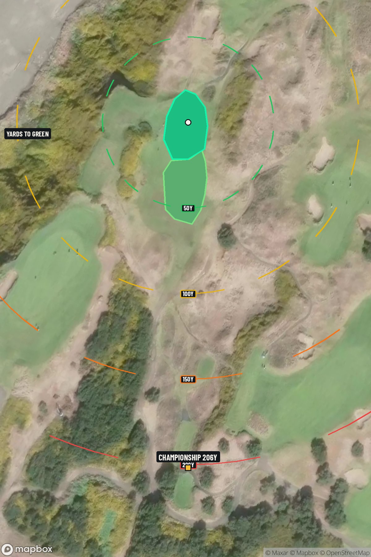 Hole 10 aerial at Bandon Dunes Resort (Pacific Dunes Course)