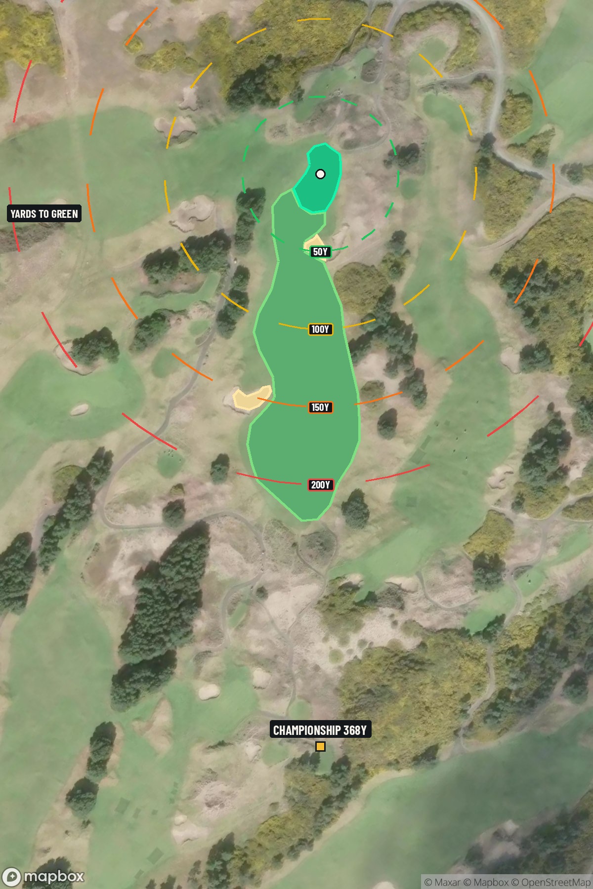 Hole 2 aerial at Bandon Dunes Resort (Pacific Dunes Course)