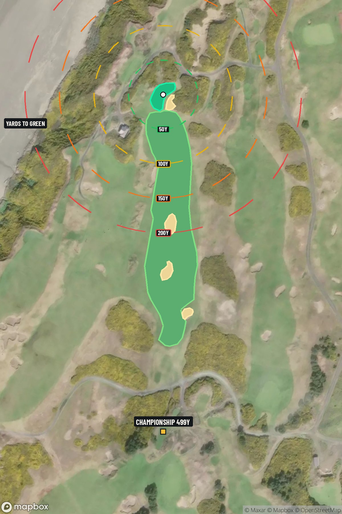 Hole 3 aerial at Bandon Dunes Resort (Pacific Dunes Course)