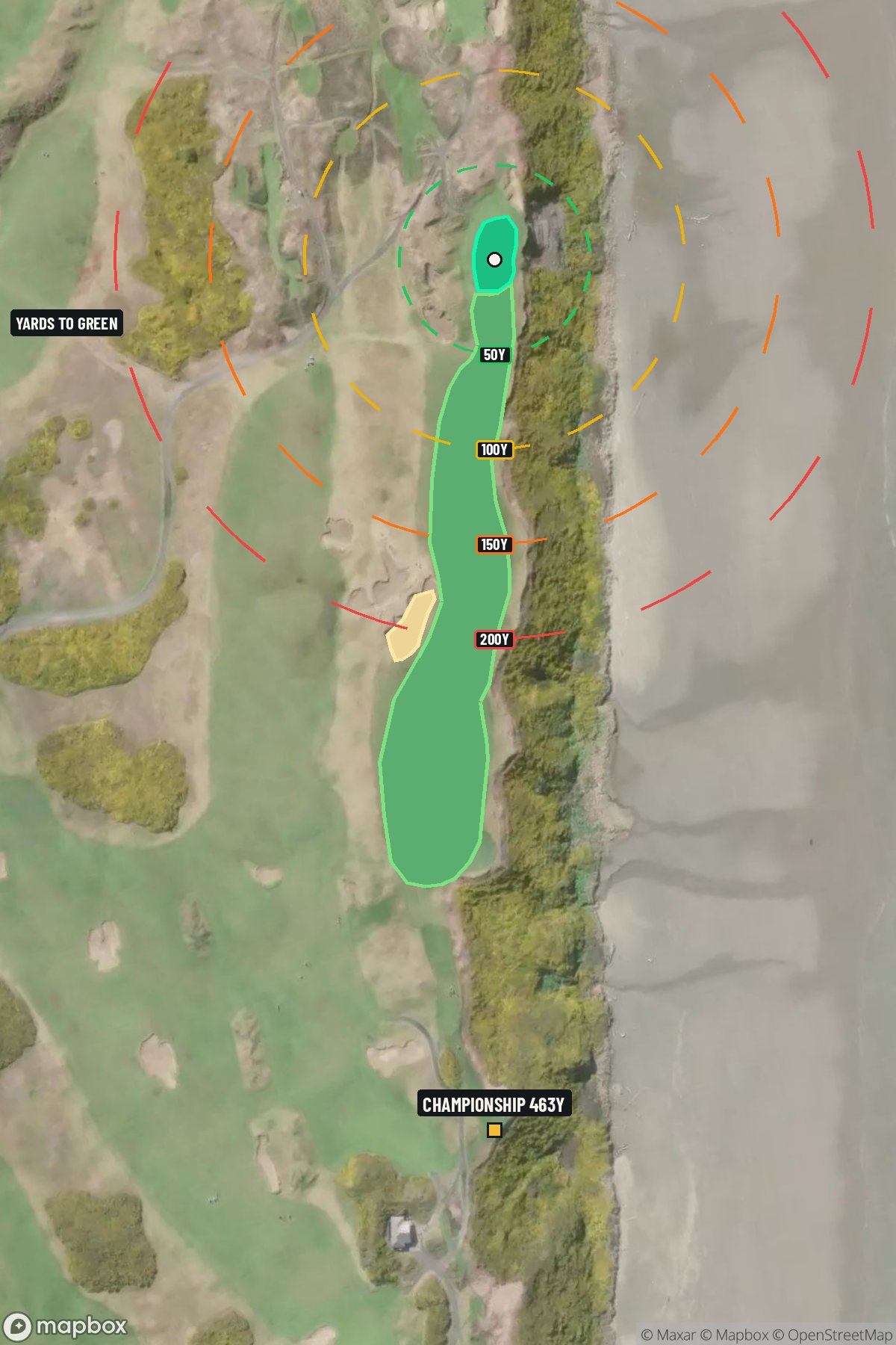 Hole 4 aerial at Bandon Dunes Resort (Pacific Dunes Course)