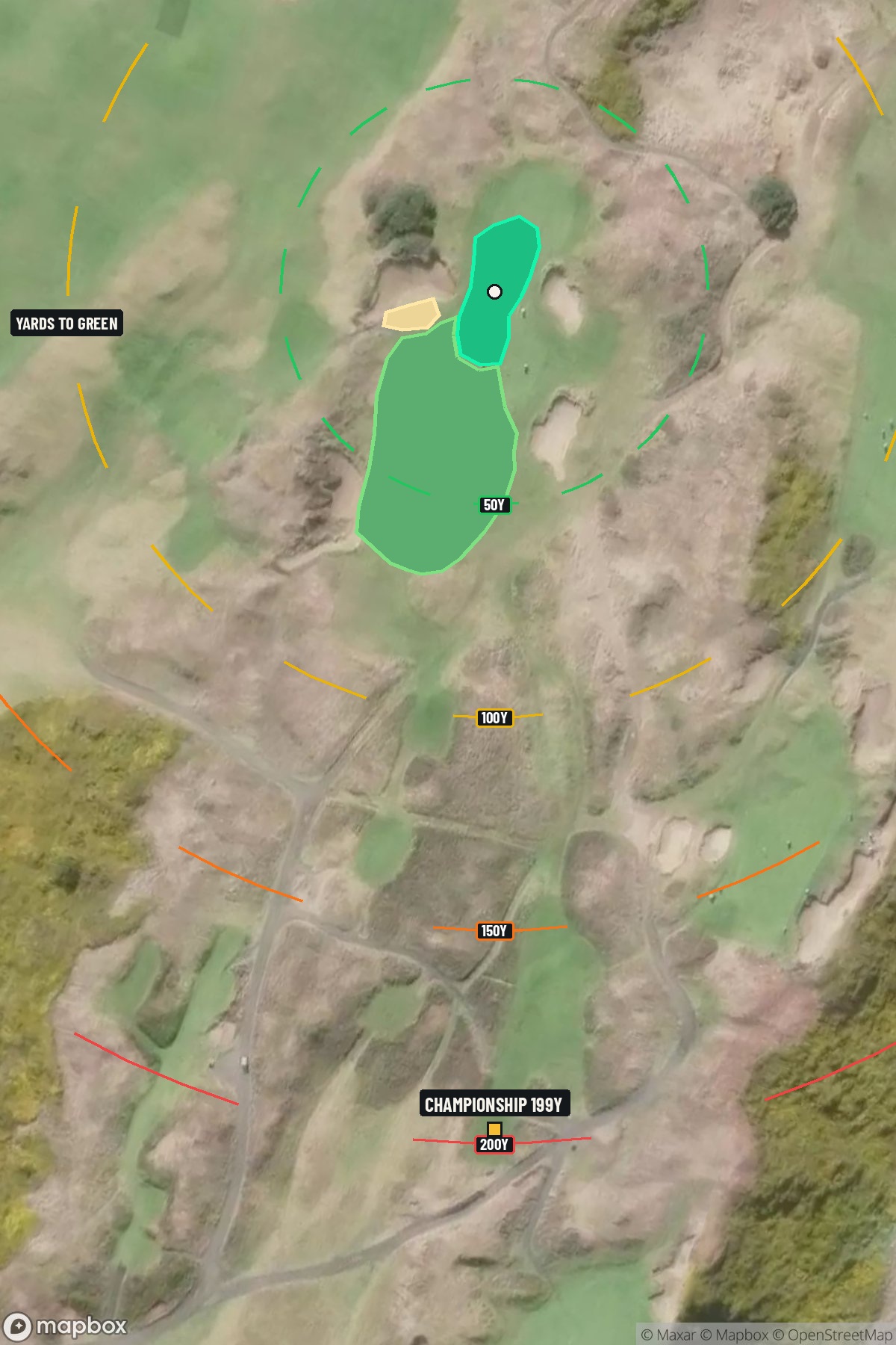 Hole 5 aerial at Bandon Dunes Resort (Pacific Dunes Course)