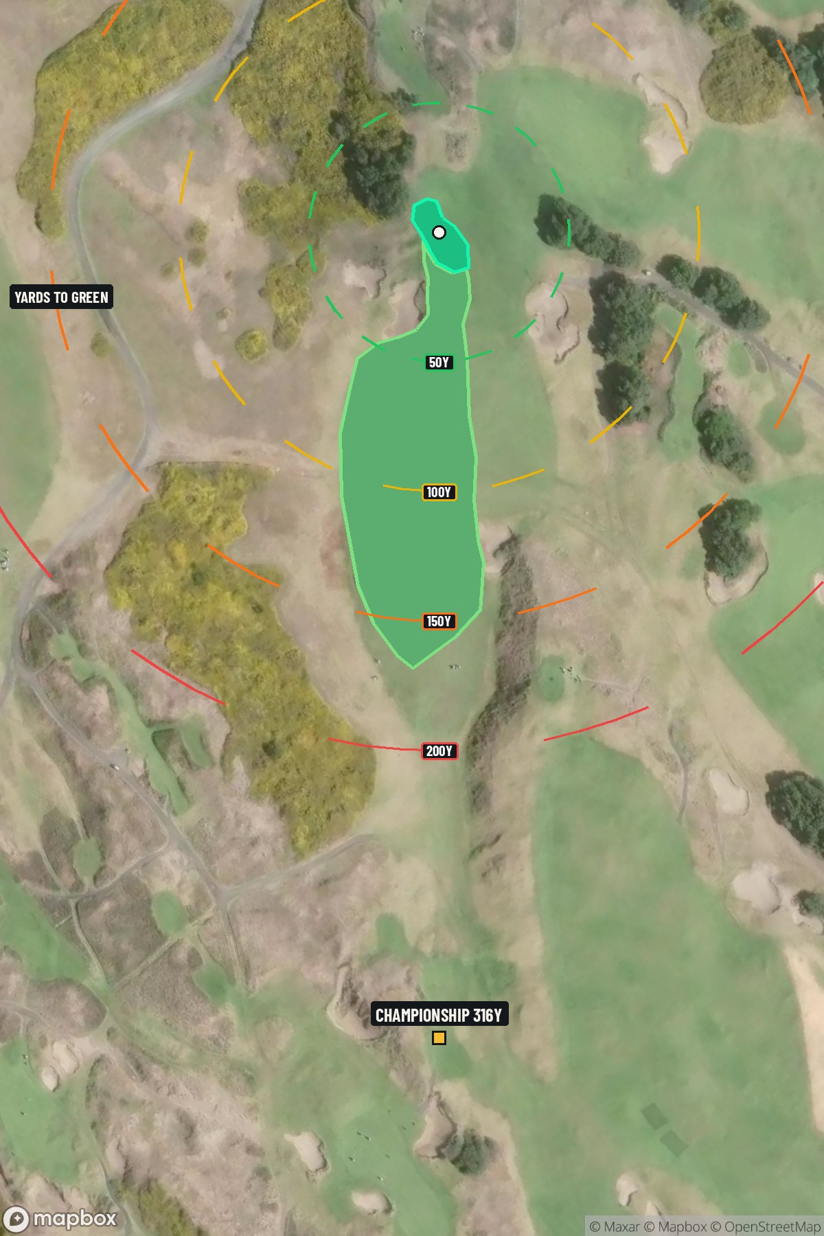 Hole 6 aerial at Bandon Dunes Resort (Pacific Dunes Course)