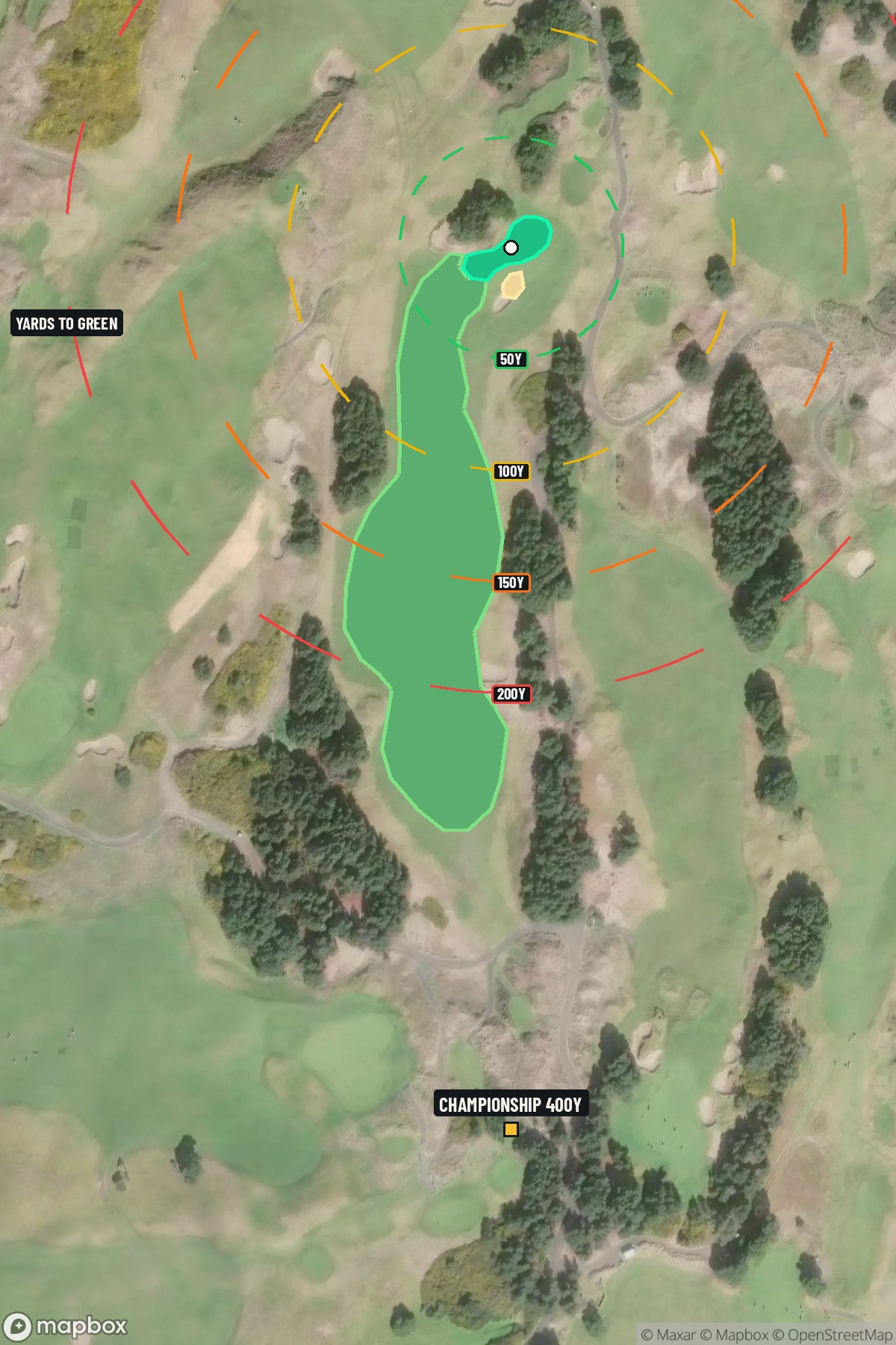 Hole 8 aerial at Bandon Dunes Resort (Pacific Dunes Course)