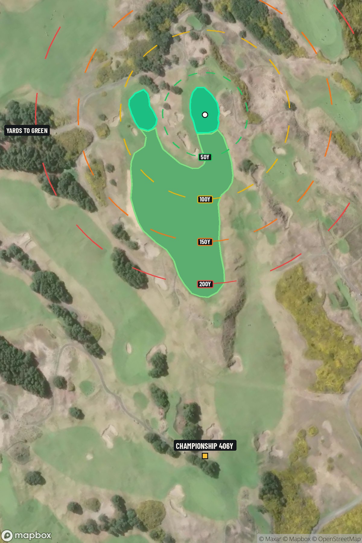 Hole 9 aerial at Bandon Dunes Resort (Pacific Dunes Course)
