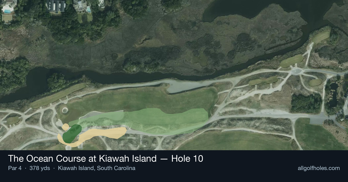Hole 10 aerial at The Ocean Course at Kiawah Island