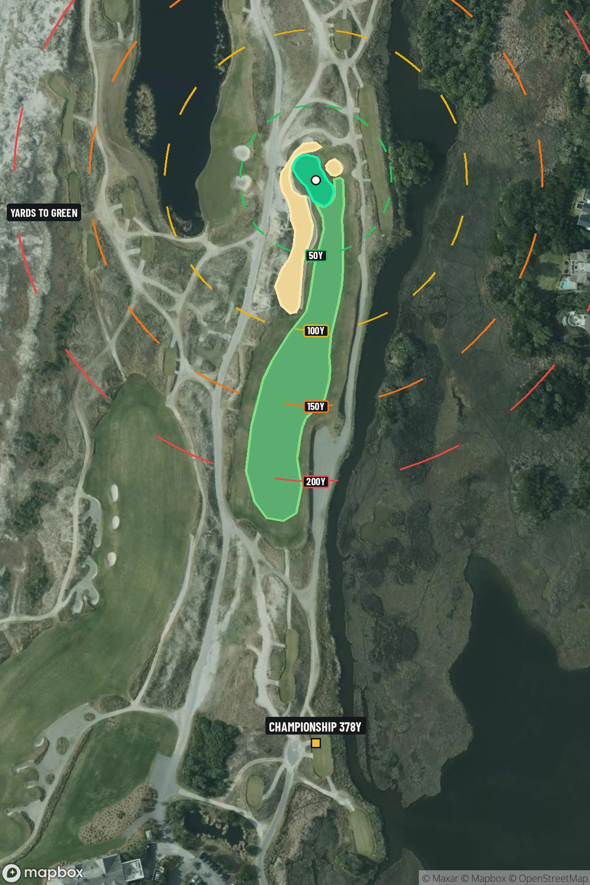 Hole 10 aerial at The Ocean Course at Kiawah Island
