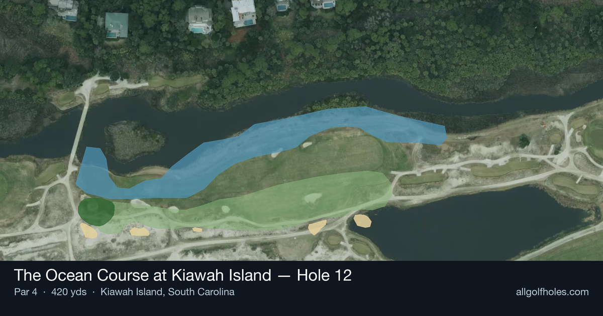 Hole 12 aerial at The Ocean Course at Kiawah Island