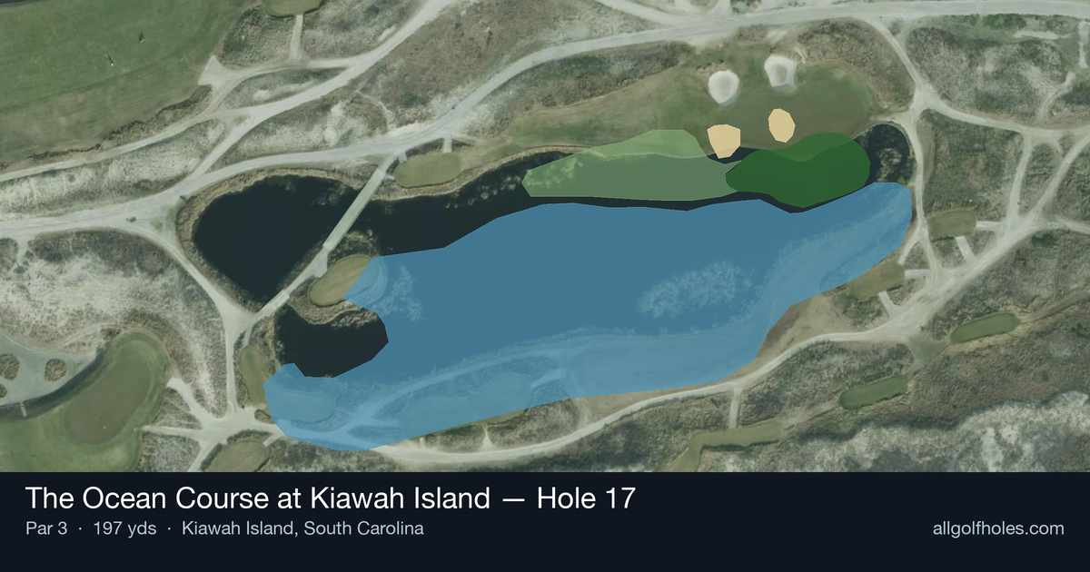 Hole 17 aerial at The Ocean Course at Kiawah Island