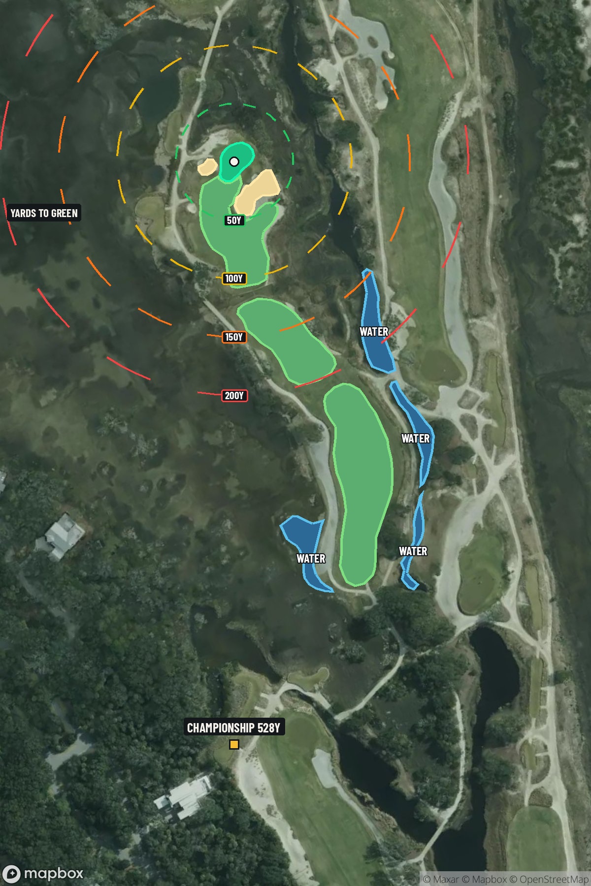 Hole 2 aerial at The Ocean Course at Kiawah Island