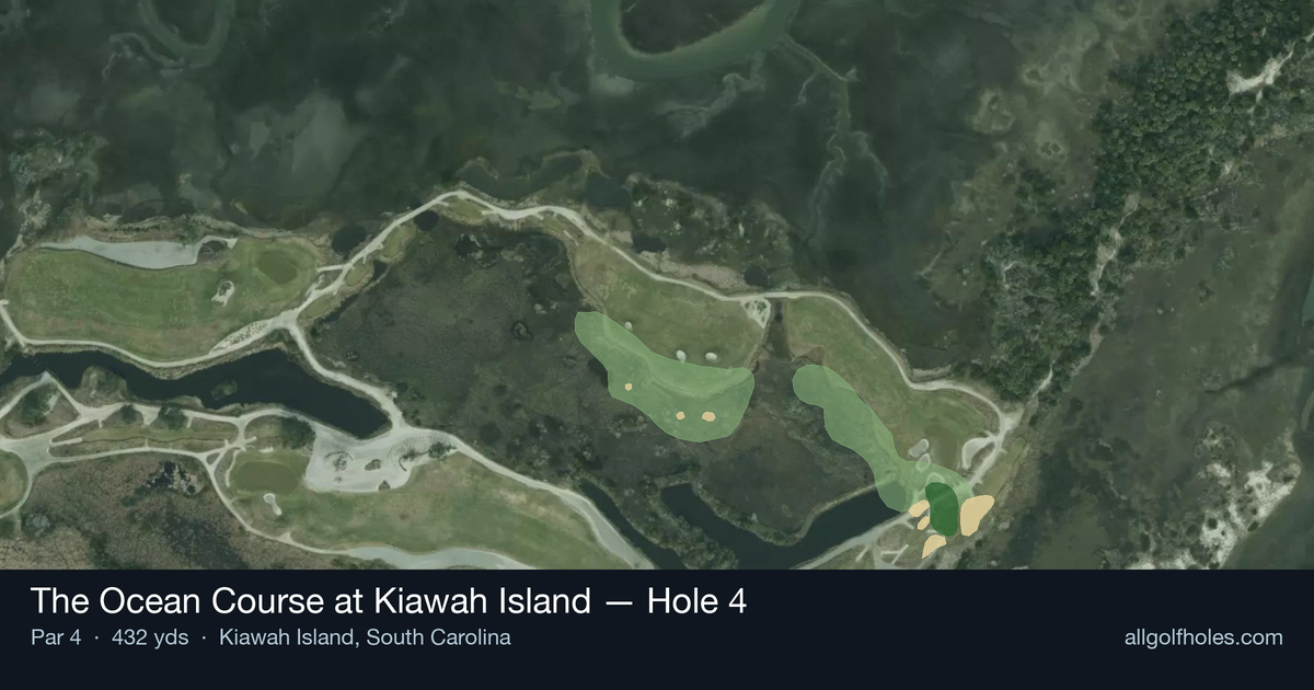 Hole 4 aerial at The Ocean Course at Kiawah Island