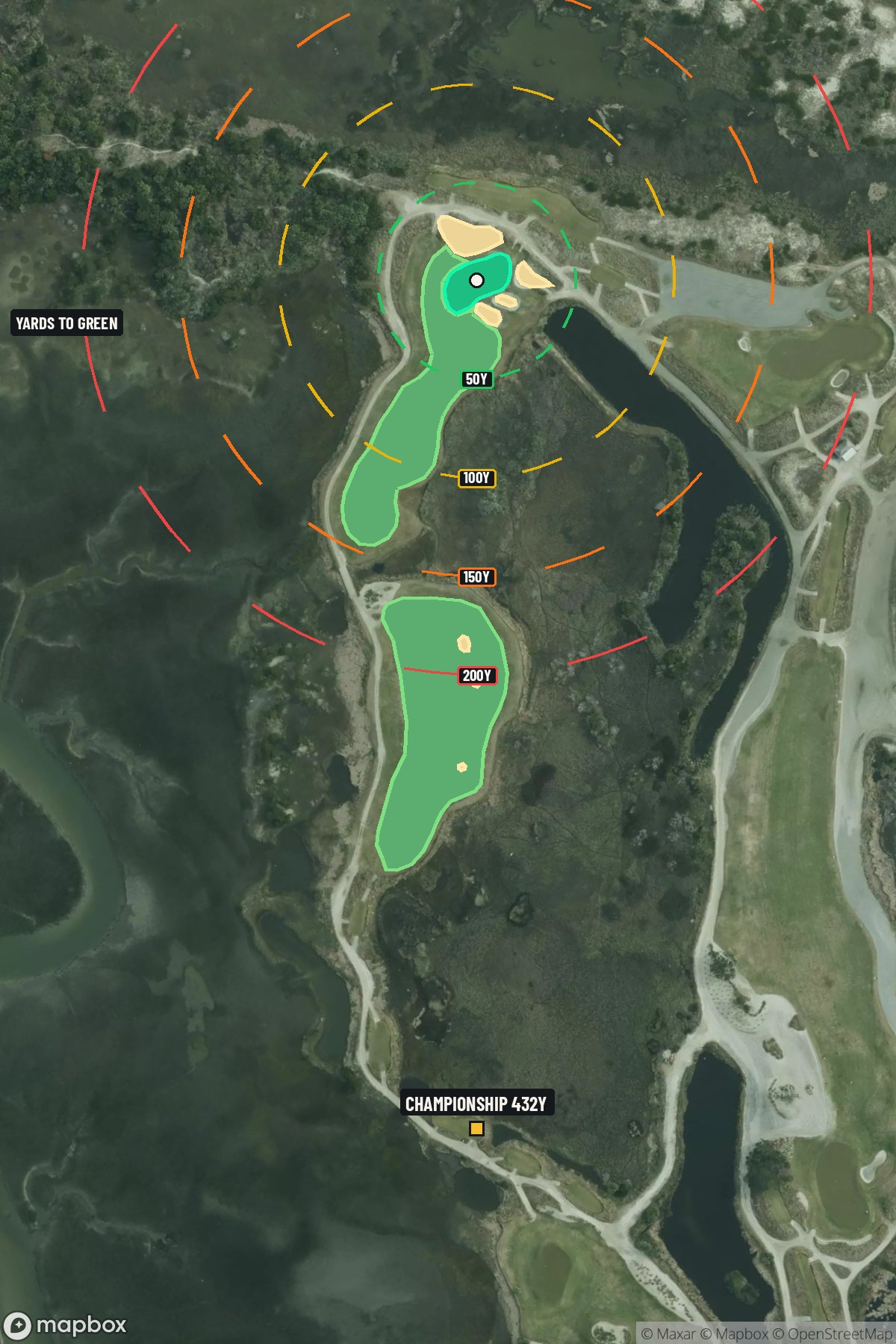 Hole 4 aerial at The Ocean Course at Kiawah Island