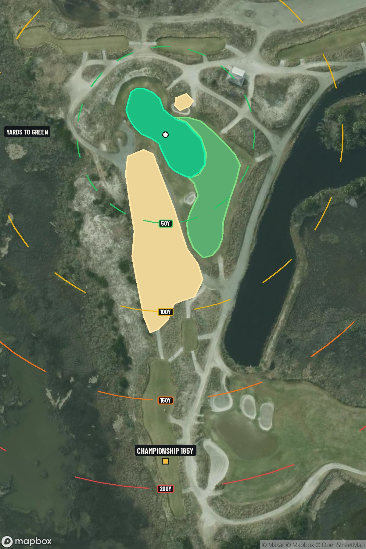 Hole 5 aerial at The Ocean Course at Kiawah Island