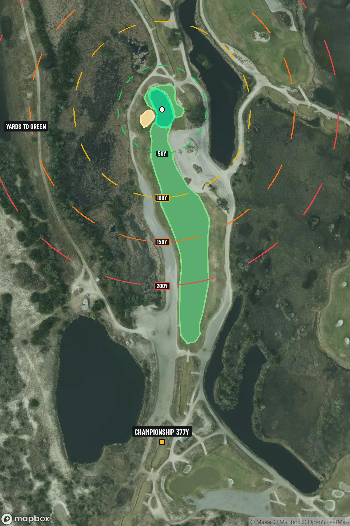 Hole 6 aerial at The Ocean Course at Kiawah Island