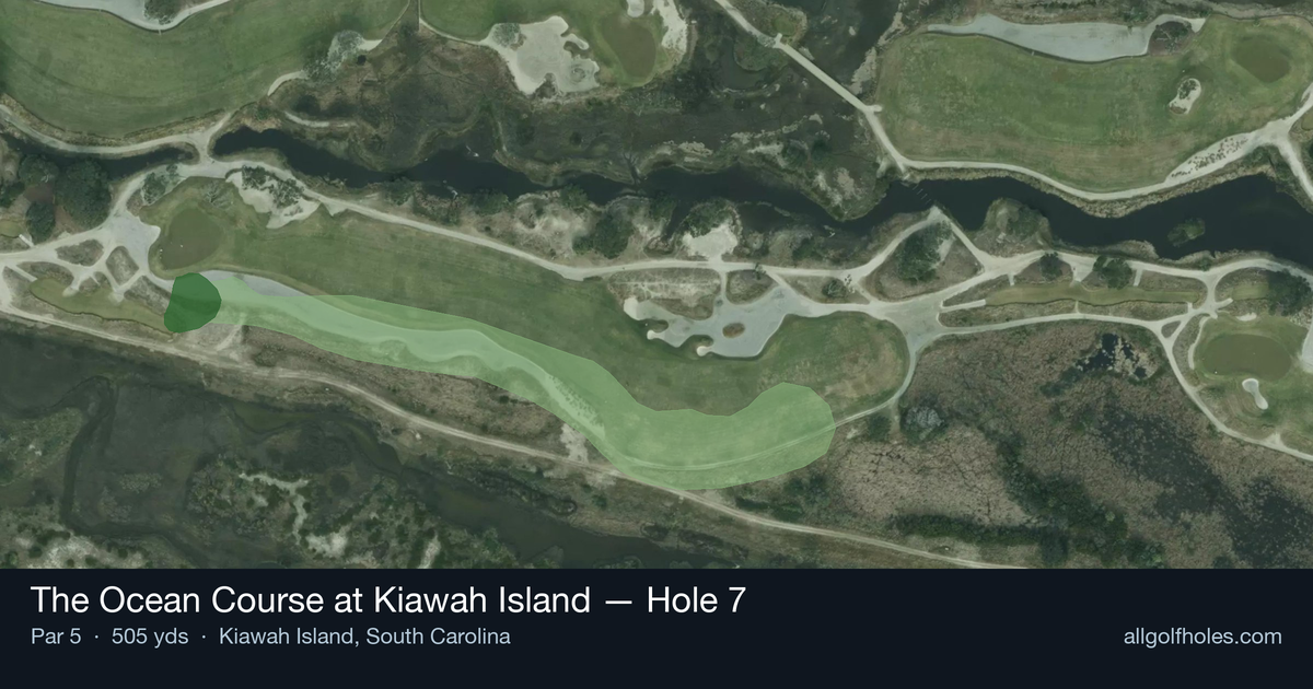 Hole 7 aerial at The Ocean Course at Kiawah Island